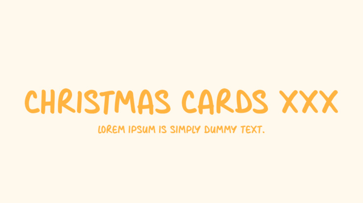Christmas Cards xxx Font Family