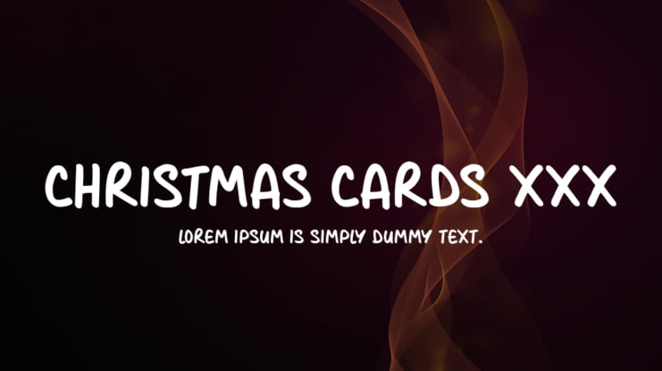Christmas Cards xxx Font Family