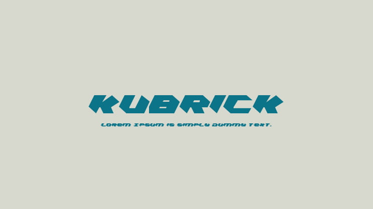 Kubrick Font Family