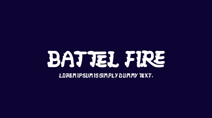 BATTEL FIRE Font