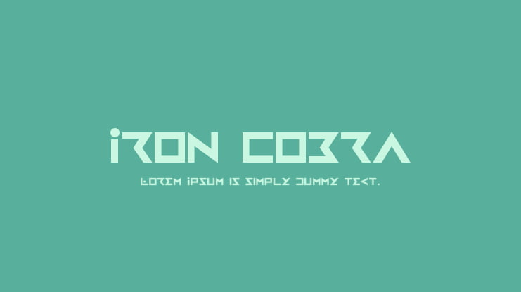 Iron Cobra Font Family