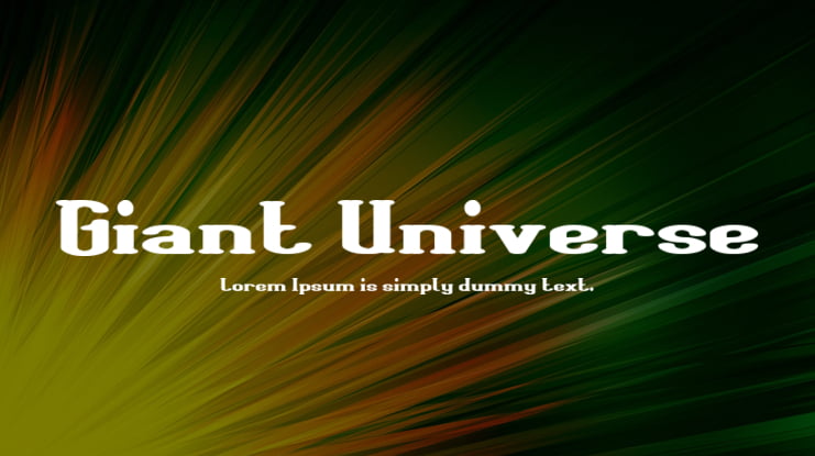 Giant Universe Font