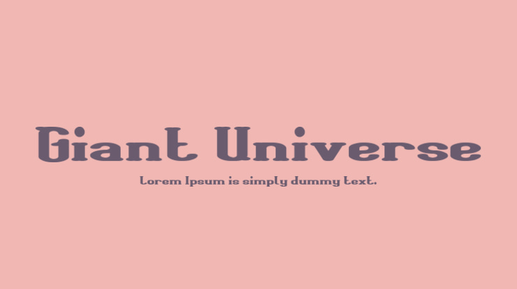 Giant Universe Font