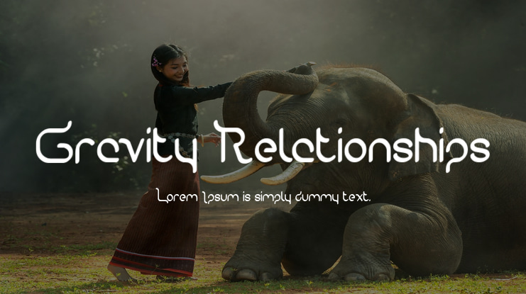 Gravity Relationships Font
