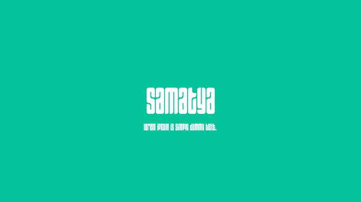 Samatya Font