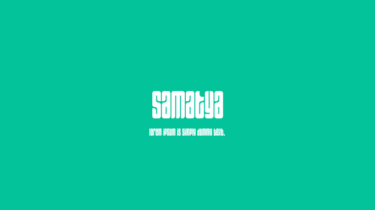 Samatya Font