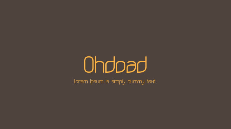 Ohdoad Font