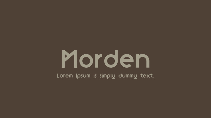 Morden Font