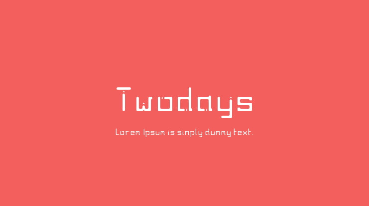 Twodays Font