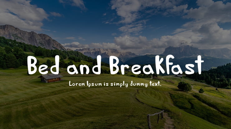 Bed and Breakfast Font