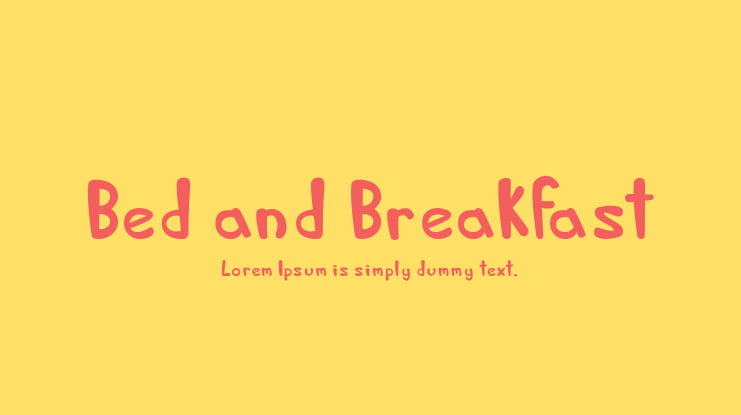 Bed and Breakfast Font