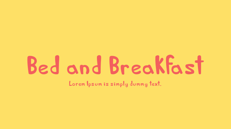 Bed and Breakfast Font
