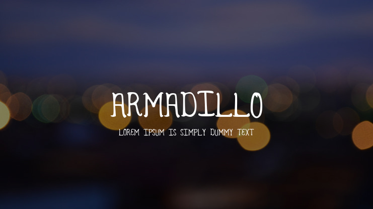Armadillo Font