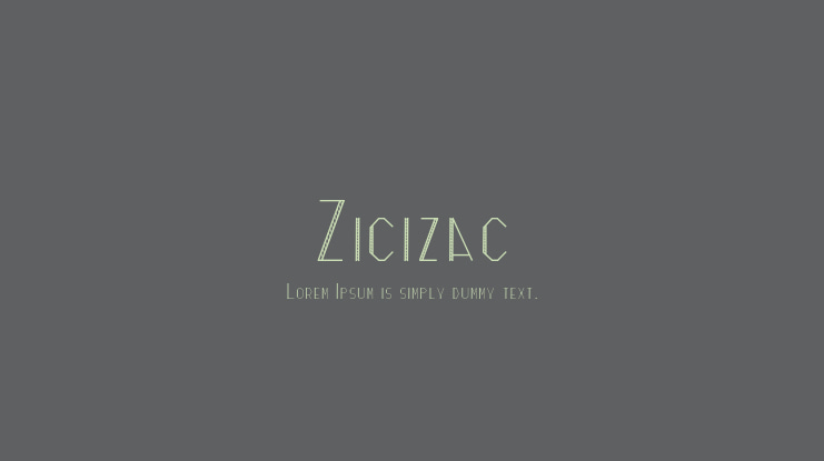 Zicizac Font