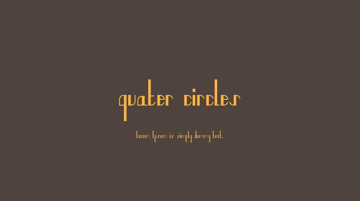quater circles Font