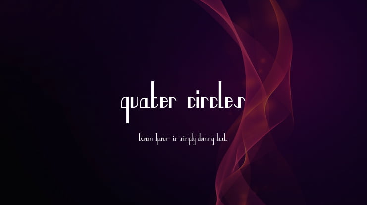 quater circles Font