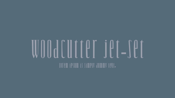 Woodcutter Jet-Set Font