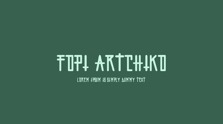 fopi artchiko Font