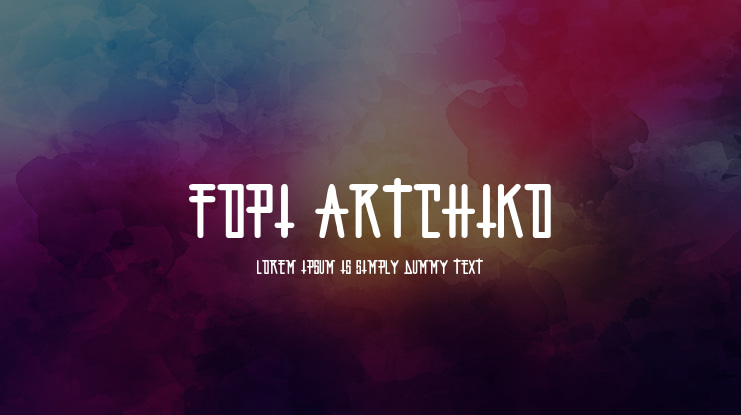 fopi artchiko Font