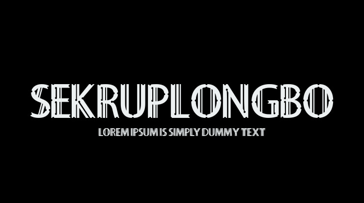 Sekruplongbo Font