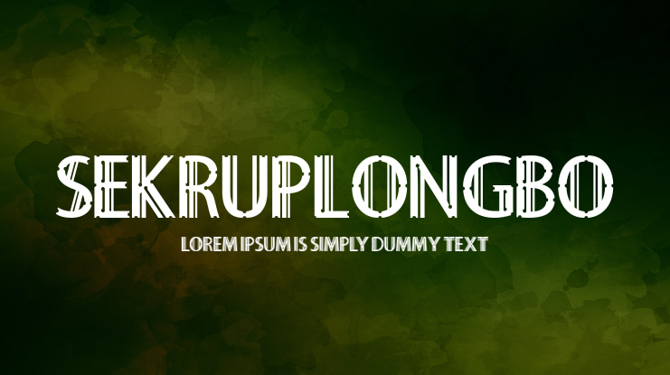 Sekruplongbo Font