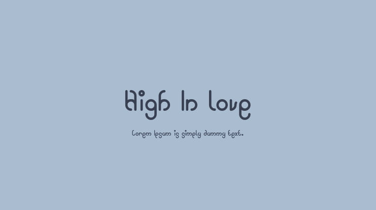 High In love Font Family