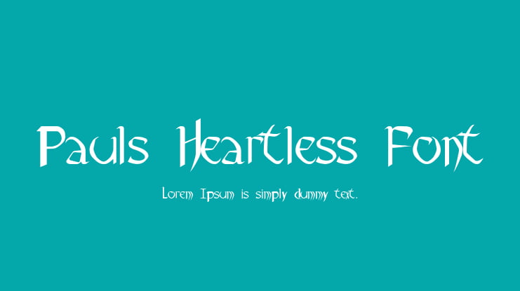 Pauls Heartless Font