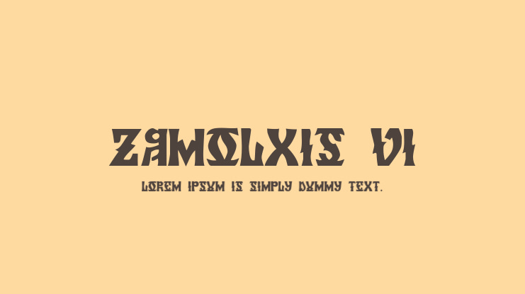Zamolxis VI Font