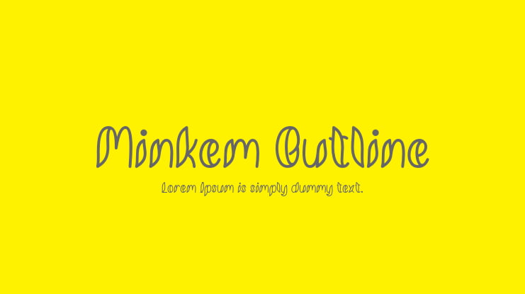Minkem Outline Font Family
