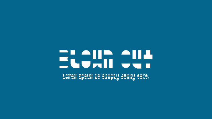 Blown Out Font