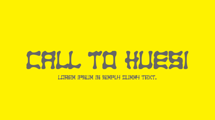 Call to Huesi Font