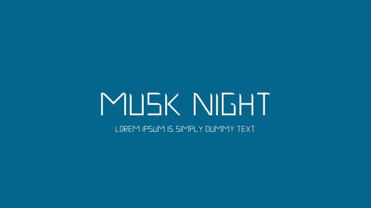 Musk Night Font Family