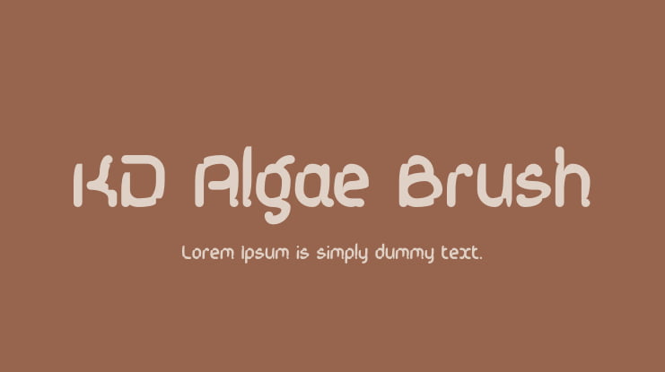 KD Algae Brush Font