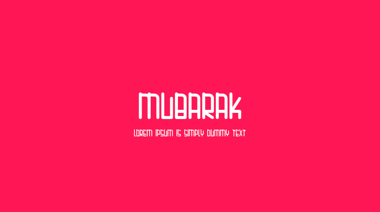 MUBARAK Font