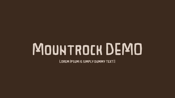 Mountrock DEMO Font