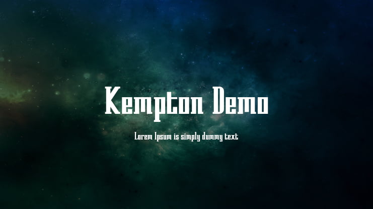 Kempton Demo Font