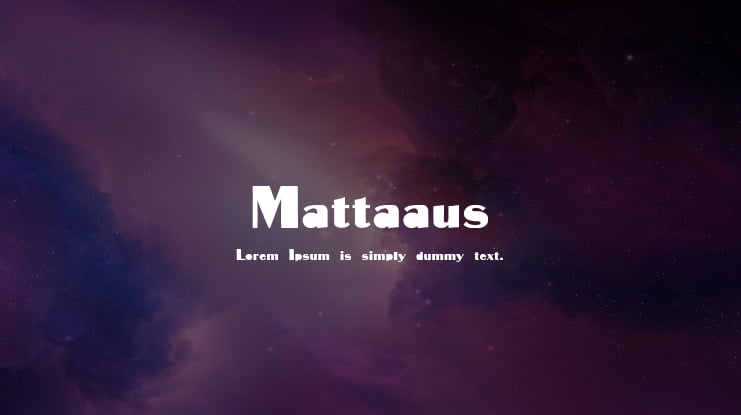 Mattaaus Font