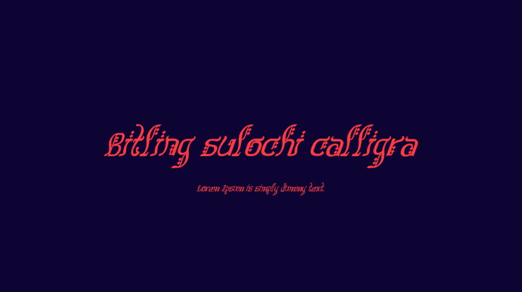 Bitling sulochi calligra Font Family