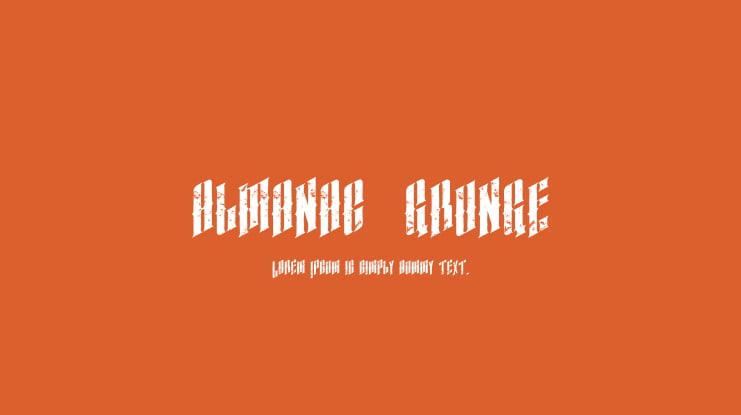 almanac  grunge Font