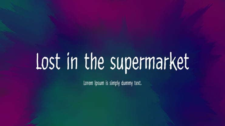 Lost in the supermarket Font
