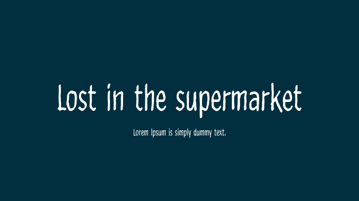 Lost in the supermarket Font