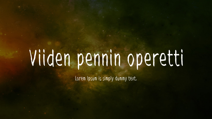 Viiden pennin operetti Font
