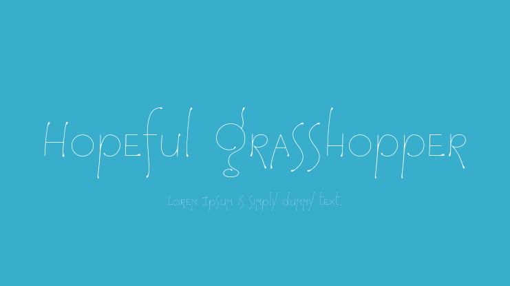 Hopeful Grasshopper Font