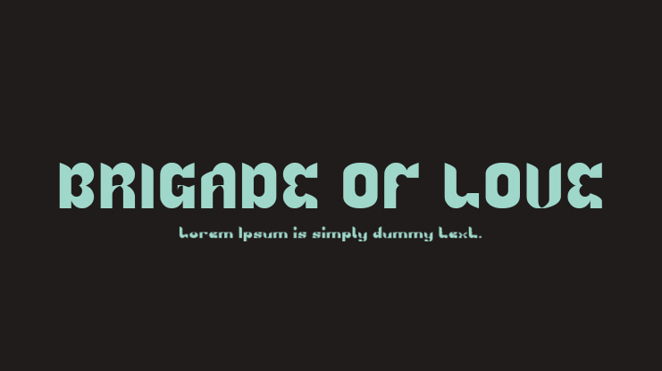 BRIGADE OF LOVE Font
