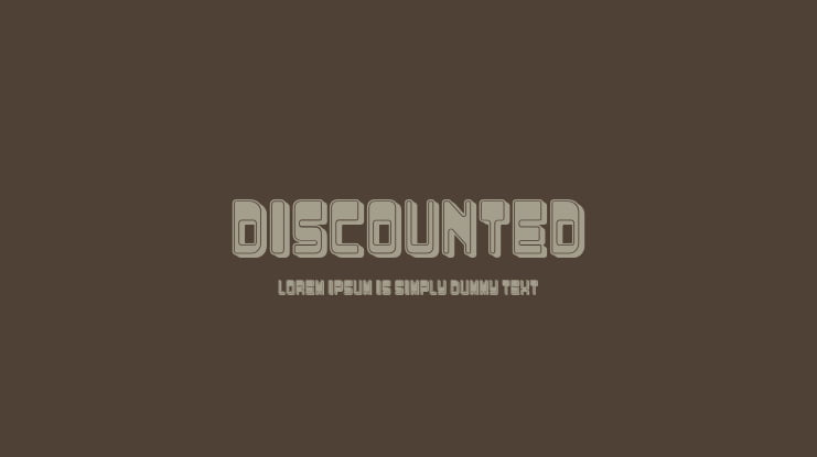Discounted Font