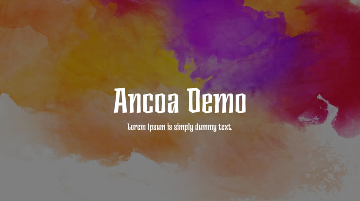 Ancoa Demo Font
