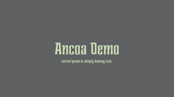 Ancoa Demo Font