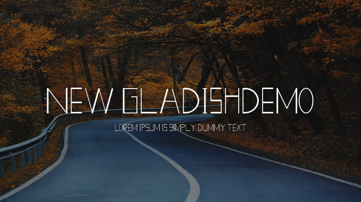 New GLADISHdemo Font