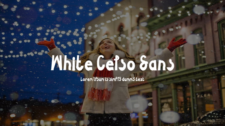 White Celso Sans Font