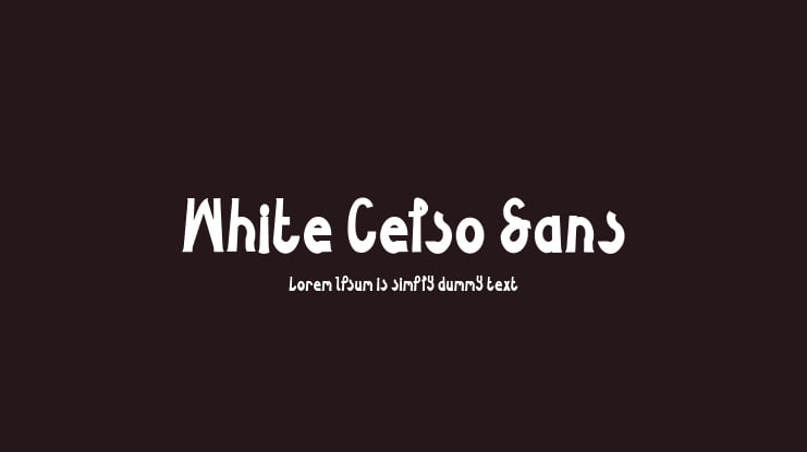 White Celso Sans Font